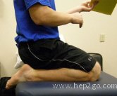 Heel sit backs to help stretch the ankle. Approved use www.hep2go.com