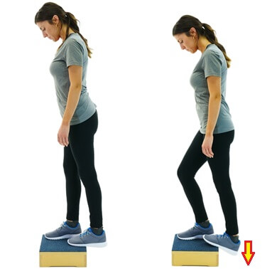Calf Stretches on a step - a great way to get a more effective stretch