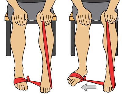 Peroneal Tendonitis Exercises: Resistance band eversion strengthening for peroneal muscles