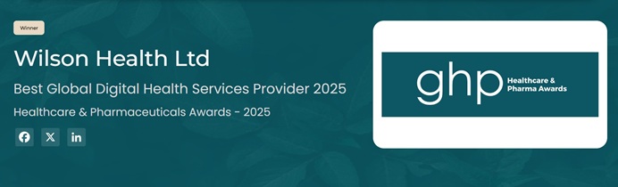 Shoulder-pain-explained.com, as part of Wilson Health Ltd, is incredibly proud to have won the award for Best Global Digital Health Services Provider 2025 at the GHP Global Healthcare & Pharma Awards.
