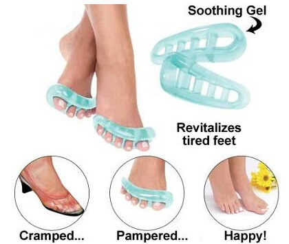 Toe separators such as the yoga toe can help relieve foot pain due to a whole range of problems Toe separators such as the yoga toe can help relieve foot pain due to a whole range of problems